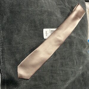 Tan Satin Tie Classic Accessory